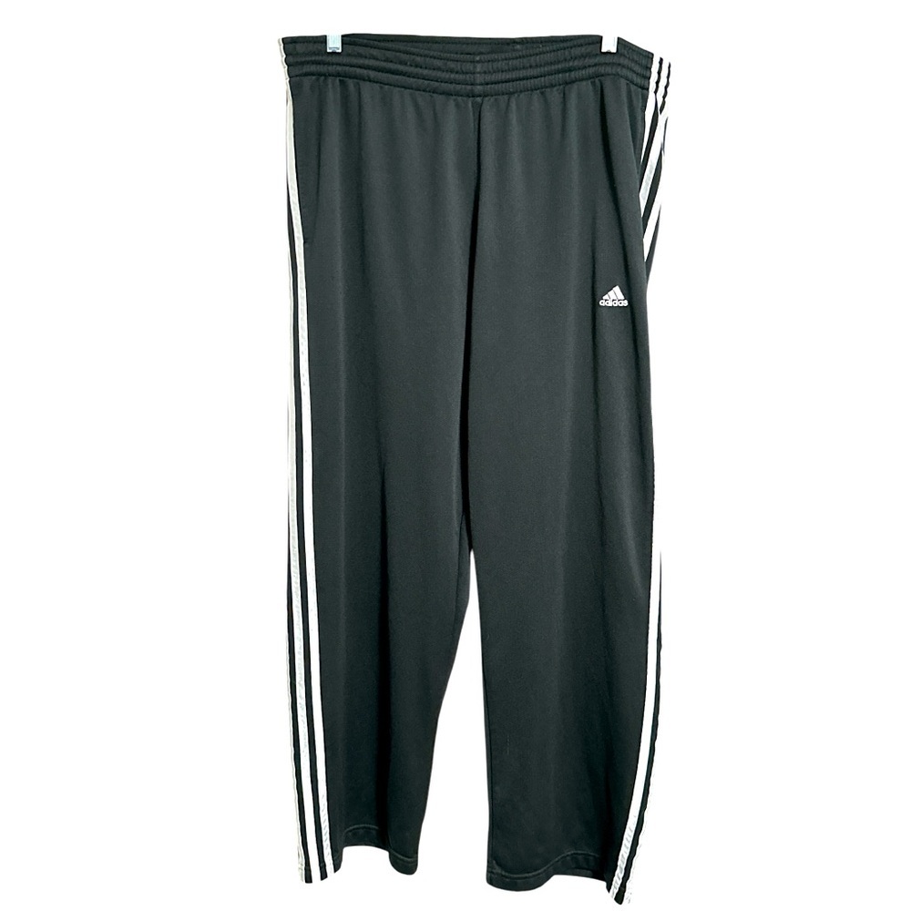 Adidas Charcoal Climalite Track Pants with Signature Stripes‎